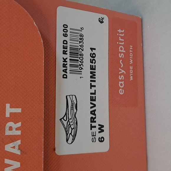 Easy Spirit size 6 wide sneakers with sequins in dark red. New in box. - Picture 5 of 5